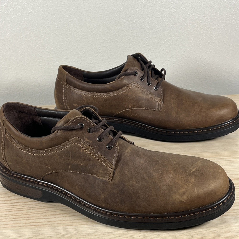 SAS Aden Men's Size 12.5 M US Brown Leather Comfort Oxford Shoes Made in USA